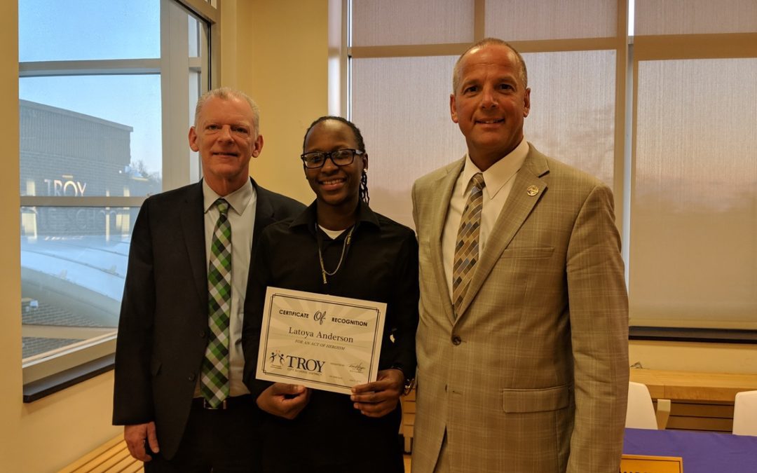 School 14 monitor honored for heroism