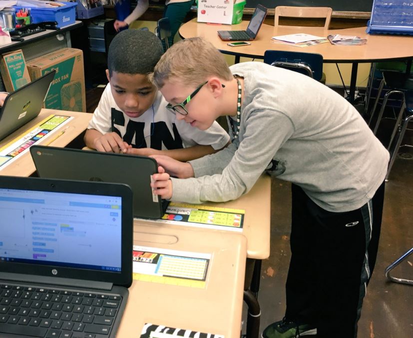 Elementary students learn computer programing | Troy City School District