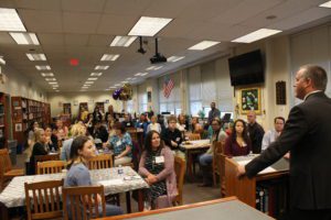 John Carmello speaks at CDE breakfast