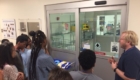 Students touring GE