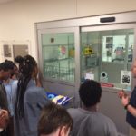 Students touring GE