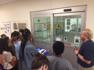 Students touring GE