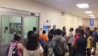 Students touring GE