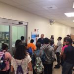 Students touring GE