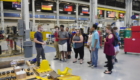 Students touring Simmons
