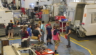 Students on a tour at Simmons Machine Tool