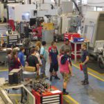 Students on a tour at Simmons Machine Tool