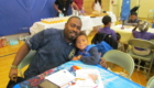 Dad and young son