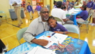 Dad and young daughter