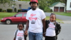 Dad and two young children