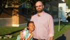 Dad and young daughter