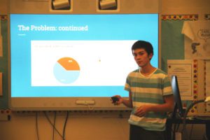 P-TECH students delivering presentations