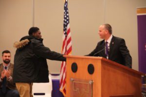 Football players recognized by Board, Mayor and City Council