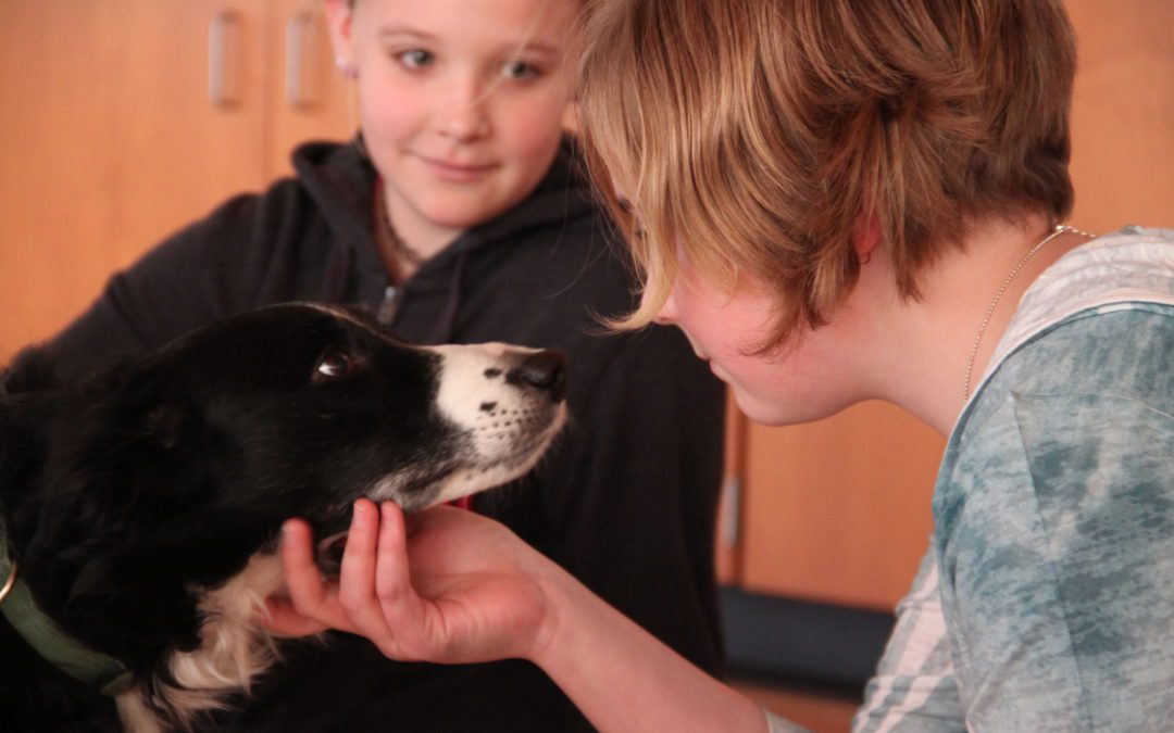 Students meet Troy’s canine goose control