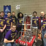 Troy students competing in robotics competition