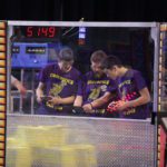 Troy students competing in robotics competition