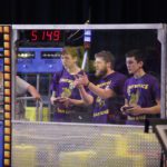 Troy students competing in robotics competition