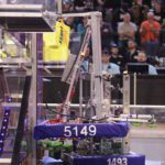 Troy students competing in robotics competition