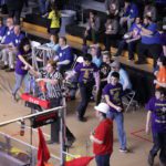 Troy students competing in robotics competition