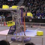 Troy students competing in robotics competition