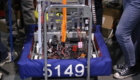 Troy students competing in robotics competition
