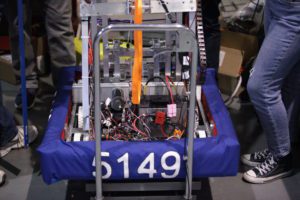 Troy students competing in robotics competition