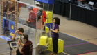 Troy students competing in robotics competition