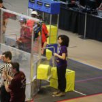 Troy students competing in robotics competition