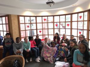 TMS students pose for the camera the Ronald McDonald House.