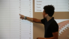 Students give math presentation