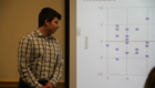 Students give math presentation