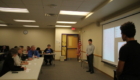 Students give math presentation