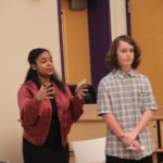 Students give math presentation