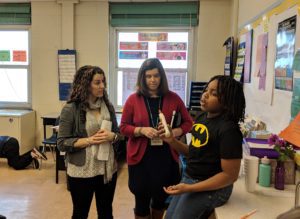 Glens Falls teachers learning about STEM days from Troy student