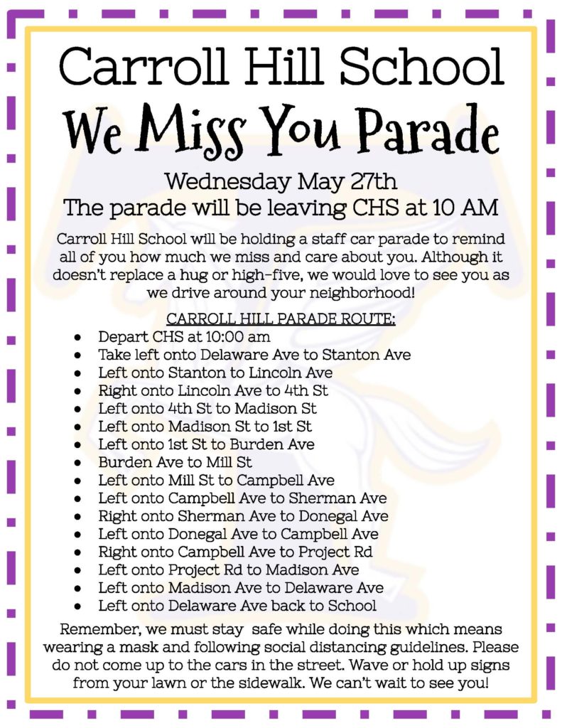 CHS parade route flyer