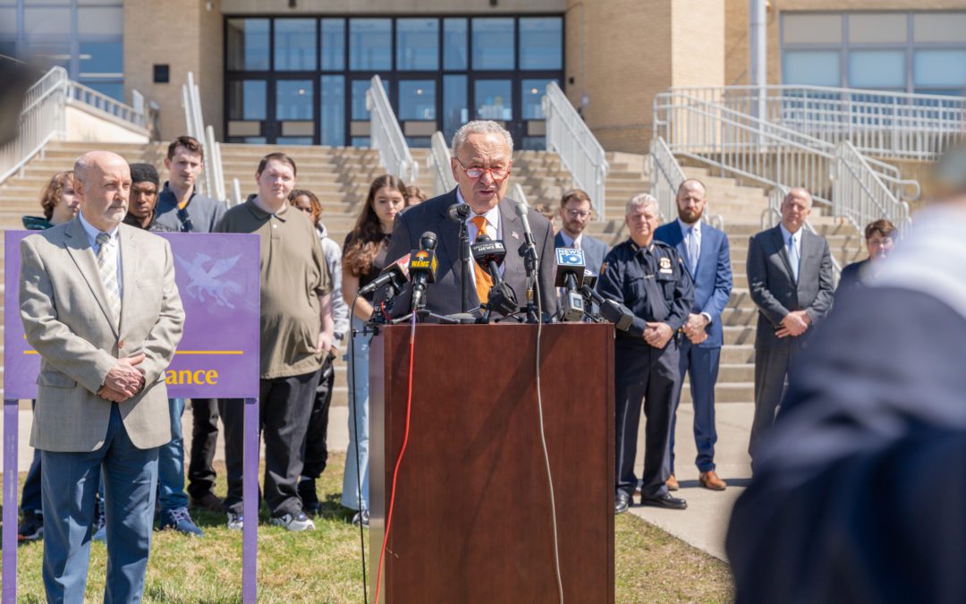 Schumer visits Troy High; proposes cyber swatting team