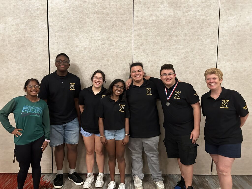 The THS Masterminds Team poses for a photo after winning their second consecutive sectional title.