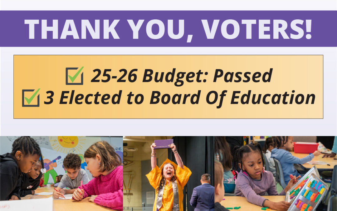 Voters approve 2025-2026 budget, elect three to Board of Education