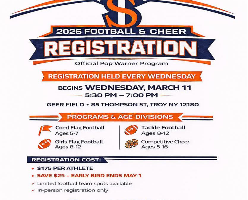 South Troy Pop Warner Registration